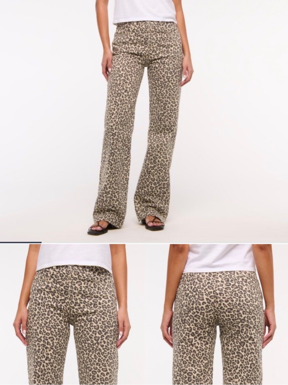 Abercrombie & Fitch Leopard Print curve Love relaxed 90s Jeans